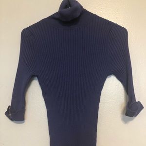 Blue turtle neck sweater